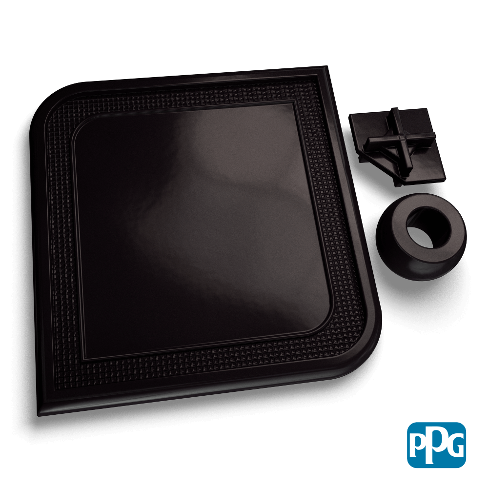 BLACK powder coating color swatch image