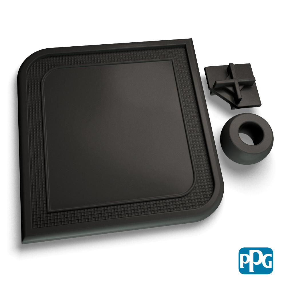DULL BLACK powder coating color swatch image