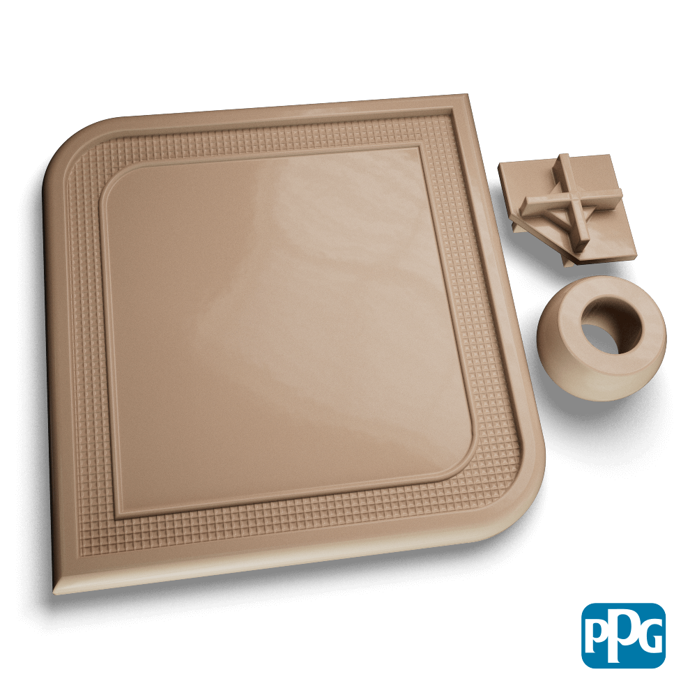 RAL 1019 GRAY BEIGE powder coating color swatch image