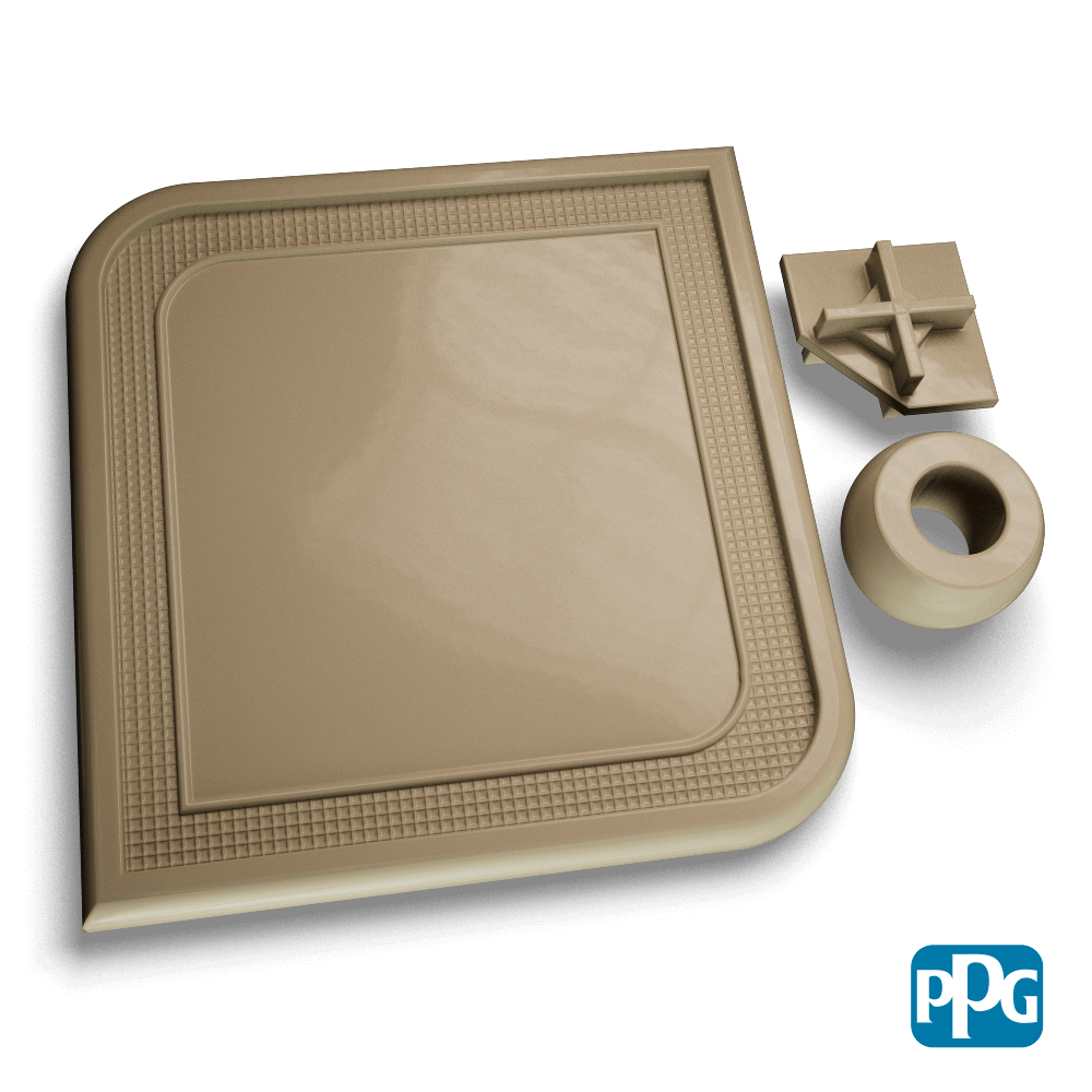 RAL 7034 YELLOW GRAY powder coating color swatch image