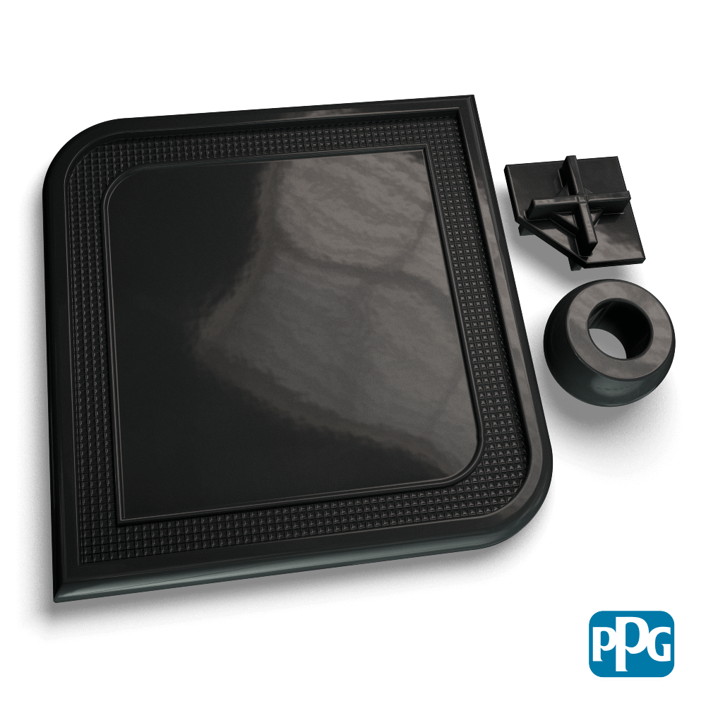 RAL 7021 BLACK GRAY powder coating color swatch image