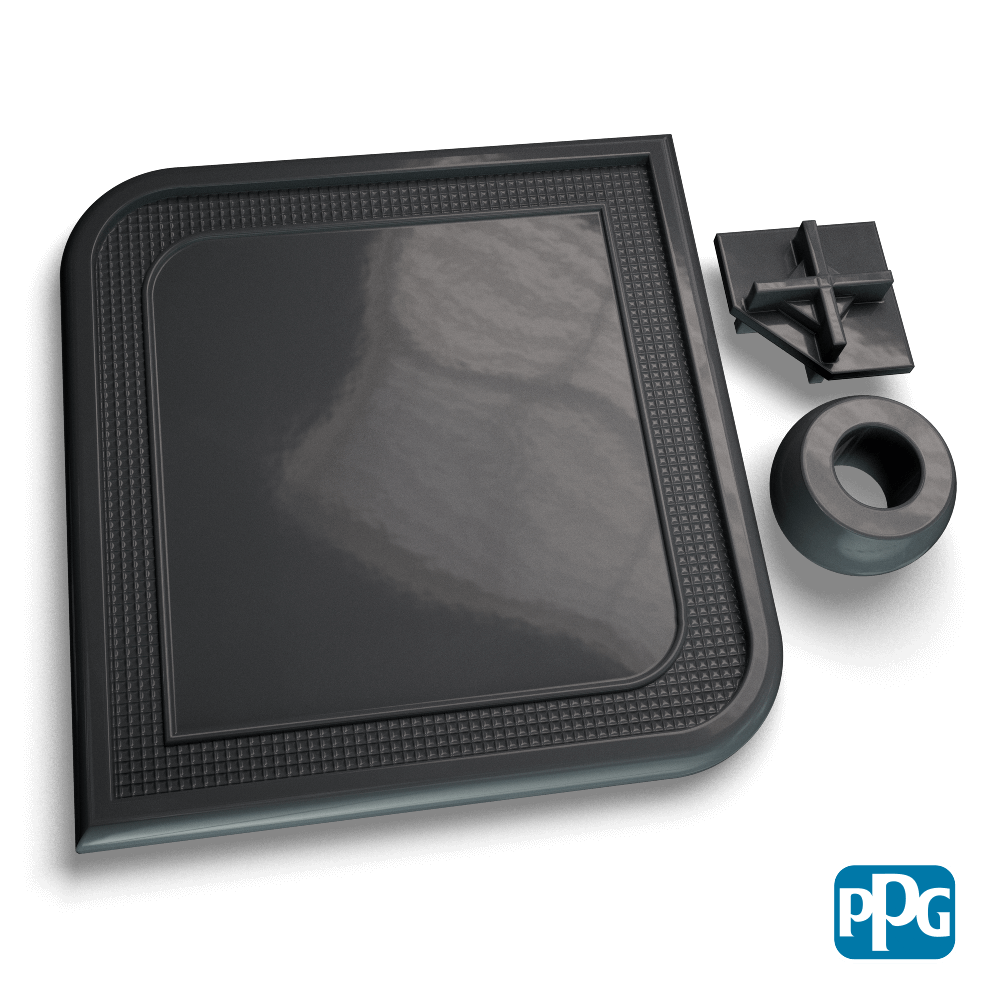 RAL 7024 GRAPHITE GRAY powder coating color swatch image