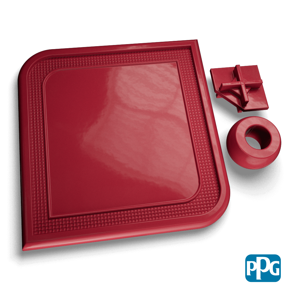 Small Batch PPG Powder Coatings SUPER WET RED