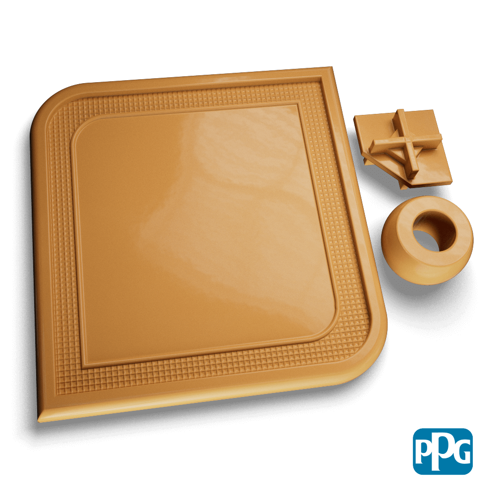 YELLOW powder coating color swatch image