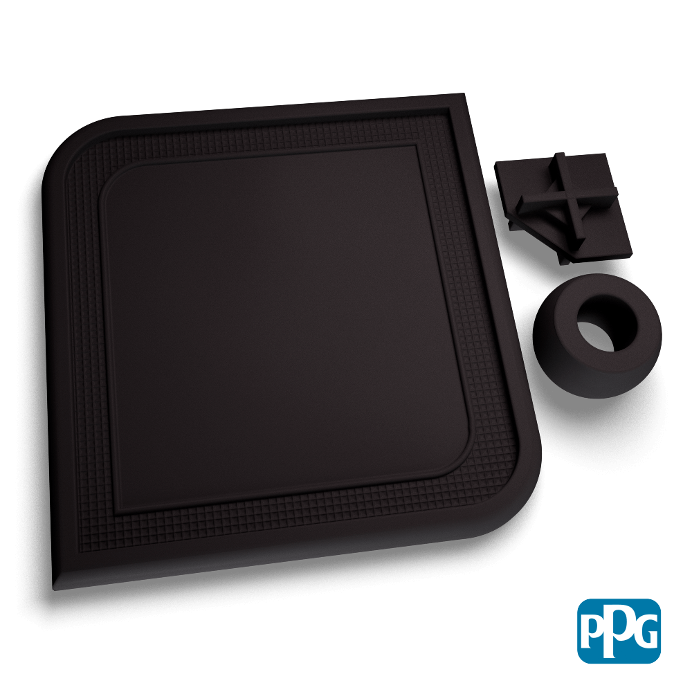 BLACK powder coating color swatch image