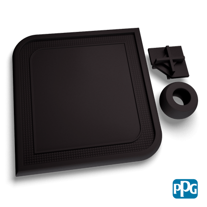 BLACK powder coating color swatch image