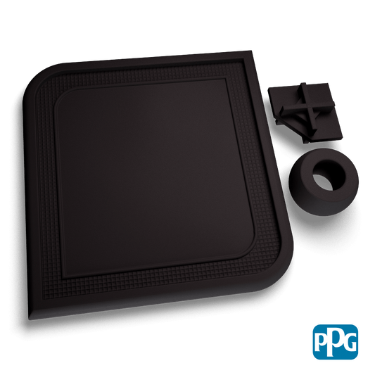 BLACK powder coating color swatch image