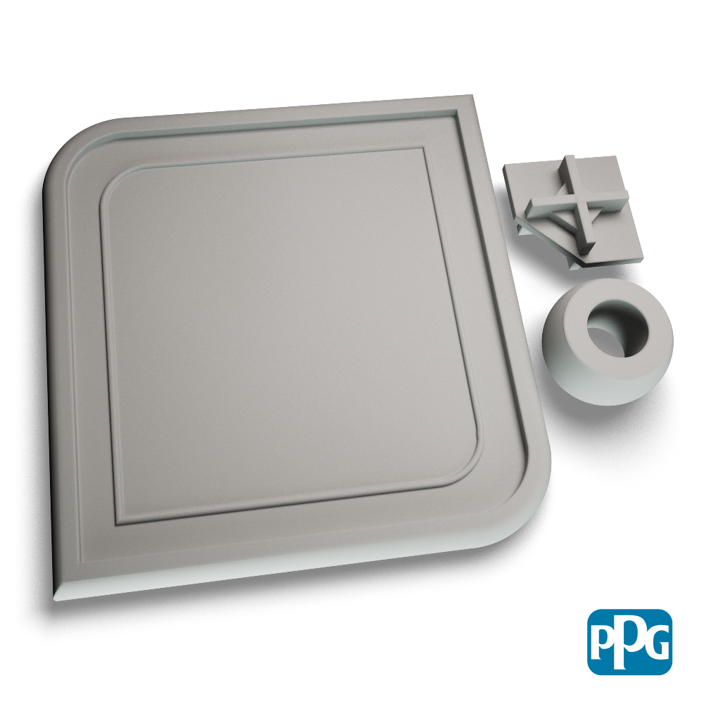 GRAY PRIMER MATTE powder coating color swatch image