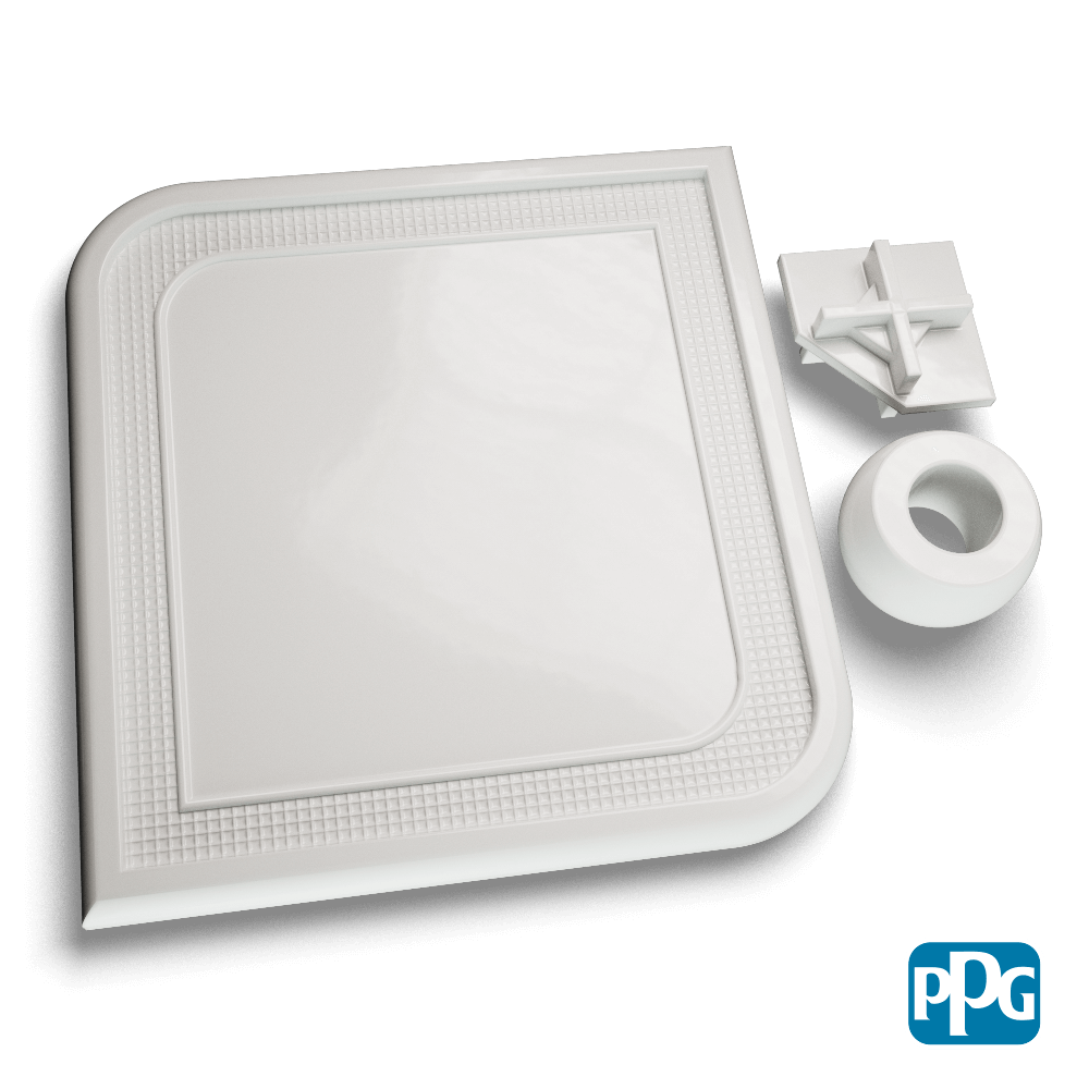 HTE MAX WHEEL WHITE powder coating color swatch image