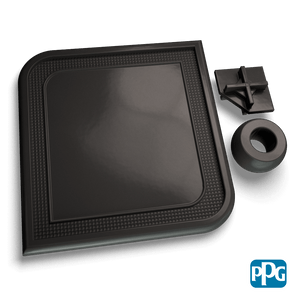 SEMI-GLOSS BLACK powder coating color swatch image