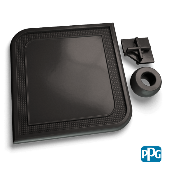 SEMI-GLOSS BLACK powder coating color swatch image