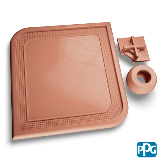 RAL 3012 BEIGE RED powder coating color swatch image