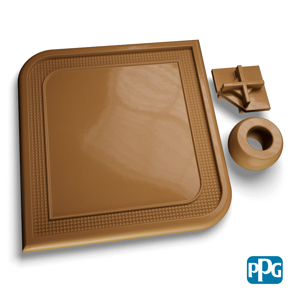 RAL 8000 GREEN BROWN powder coating color swatch image
