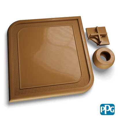 RAL 8000 GREEN BROWN powder coating color swatch image