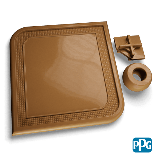 RAL 8000 GREEN BROWN powder coating color swatch image