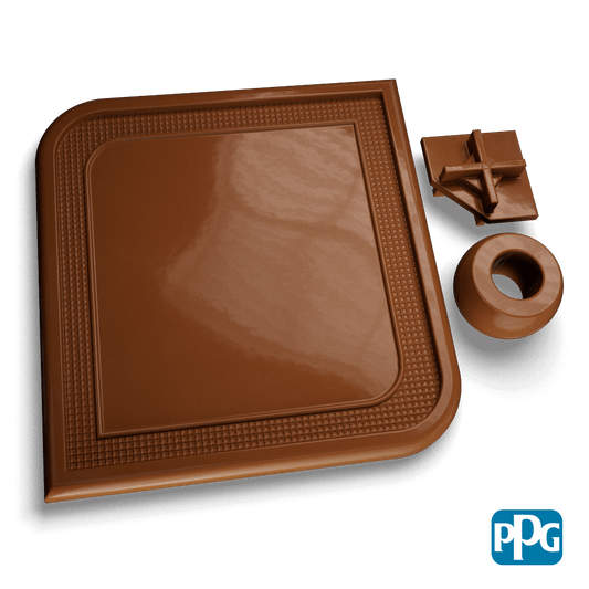 RAL 8008 OLIVE BROWN powder coating color swatch image
