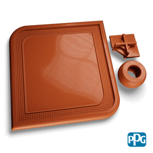 RAL 8023 ORANGE BROWN powder coating color swatch image