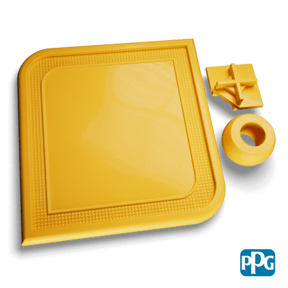 RAL 1023 TRAFFIC YELLOW powder coating color swatch image