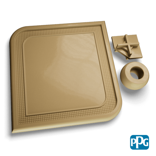 RAL 1020 OLIVE YELLOW powder coating color swatch image