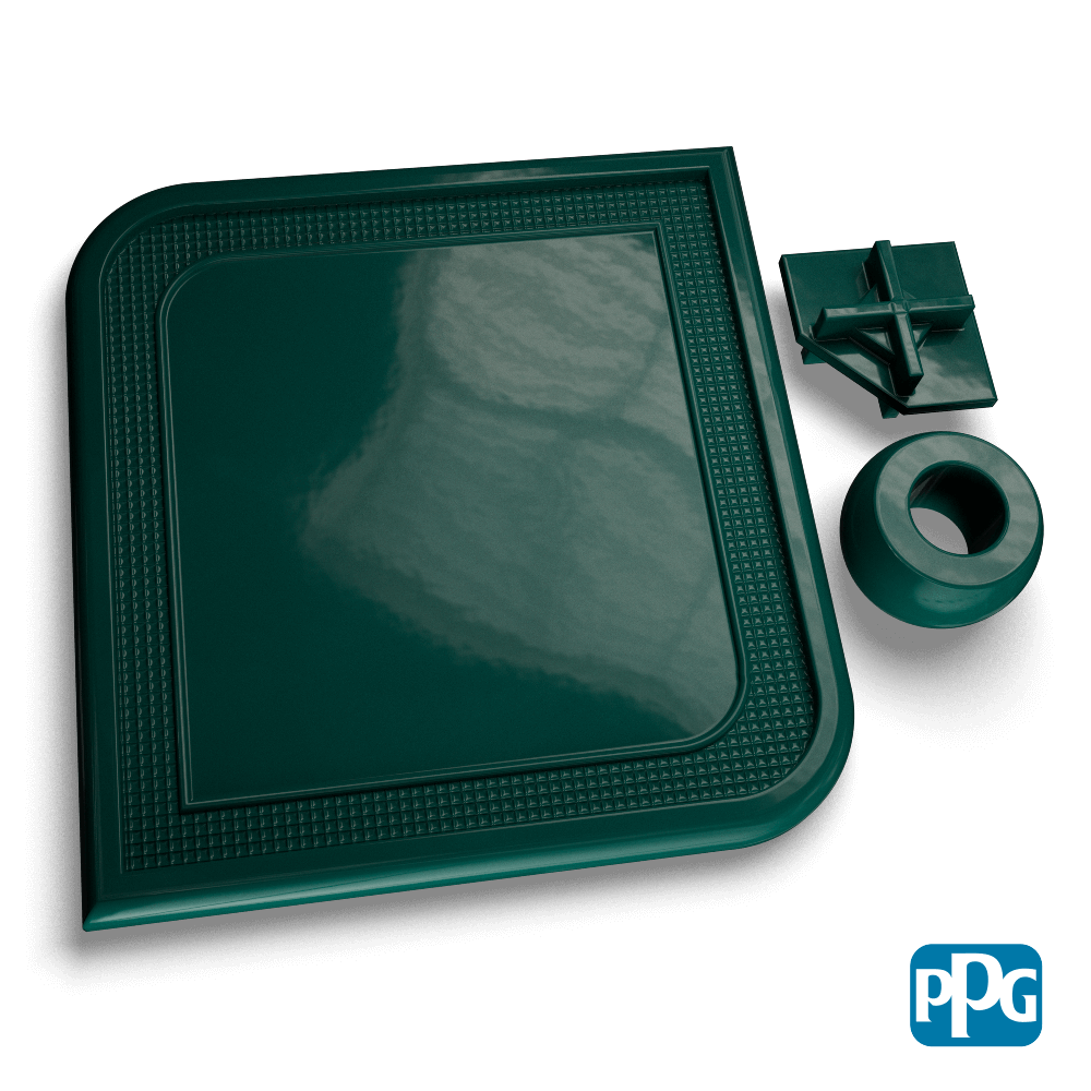 RAL 6004 BLUE GREEN powder coating color swatch image