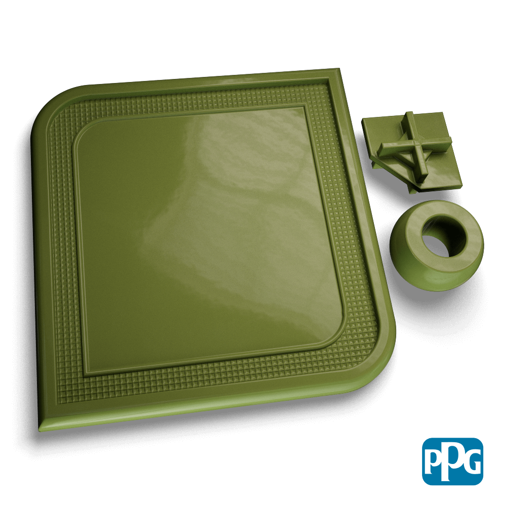 RAL 6025 FERN GREEN powder coating color swatch image
