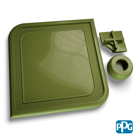RAL 6025 FERN GREEN powder coating color swatch image
