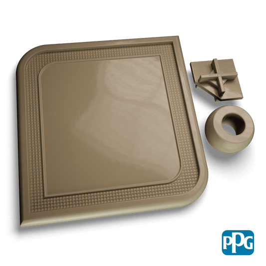 RAL 7002 OLIVE GRAY powder coating color swatch image