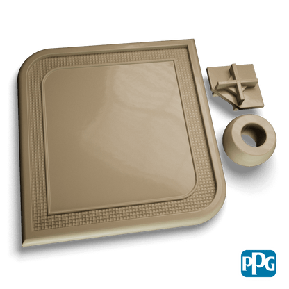 RAL 7034 YELLOW GRAY powder coating color swatch image