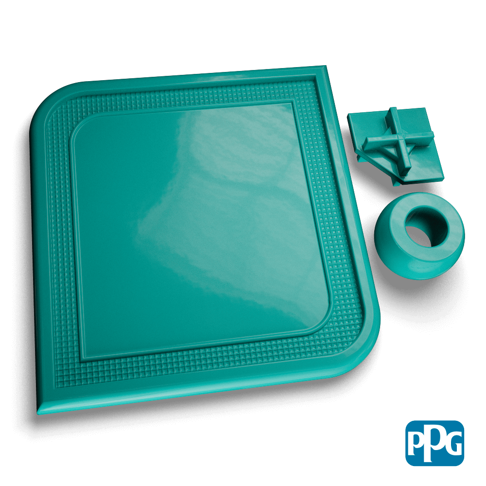 RAL 5018 TURQUOISE BLUE powder coating color swatch image