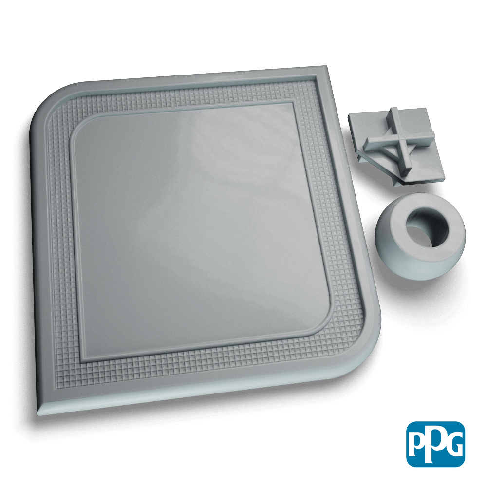 RAL 7001 SILVER GRAY powder coating color swatch image