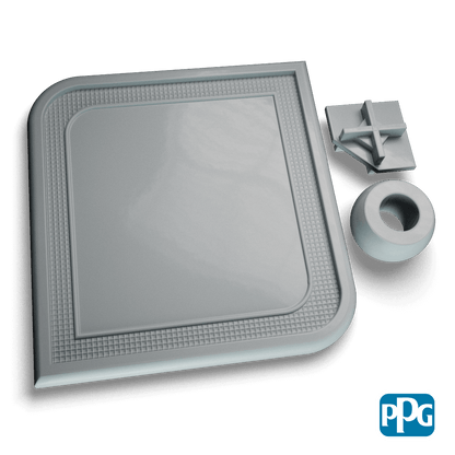 RAL 7001 SILVER GRAY powder coating color swatch image