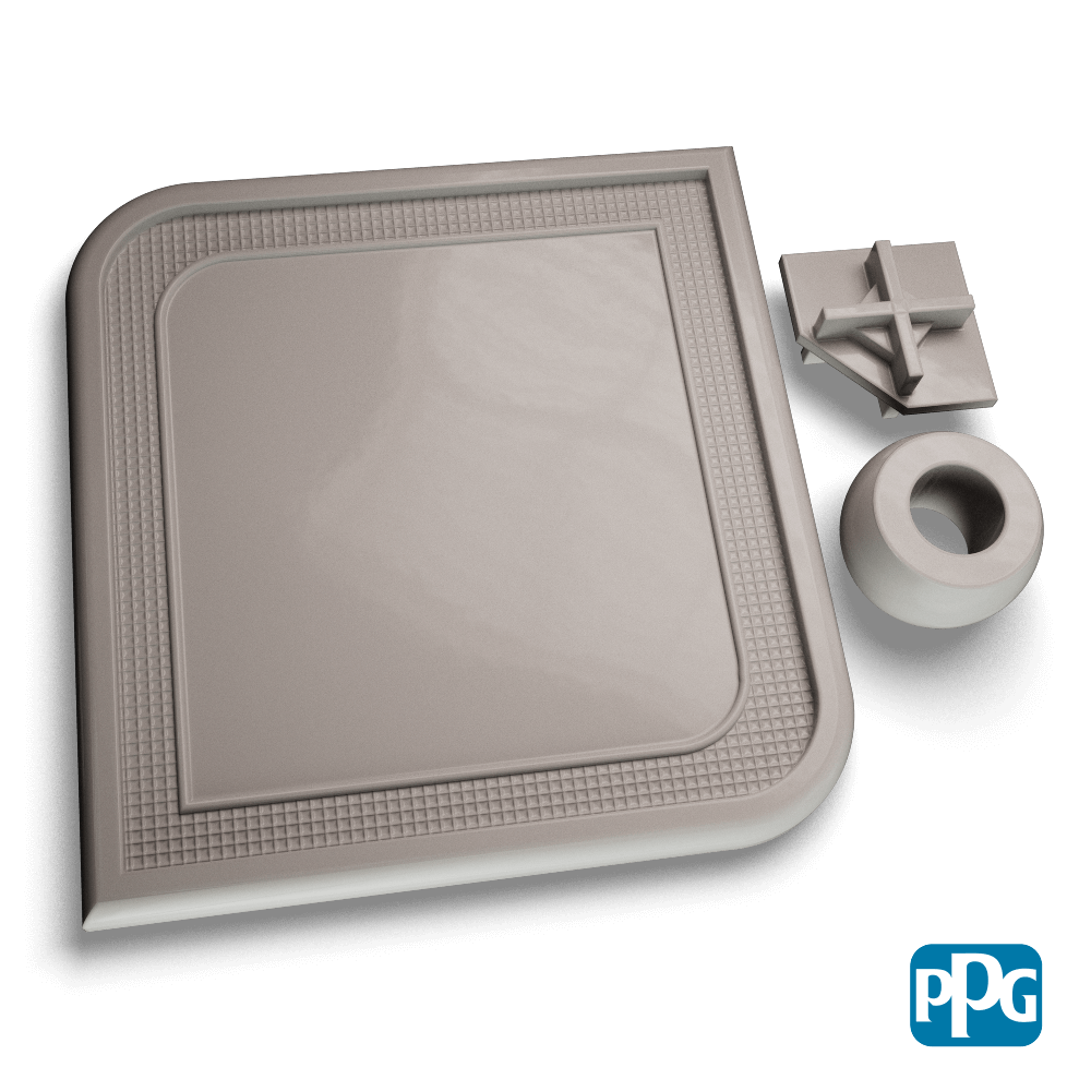 RAL 7036 PLATINUM GRAY powder coating color swatch image