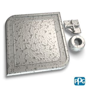 WHITE SILVER VEIN STR Powder Coating