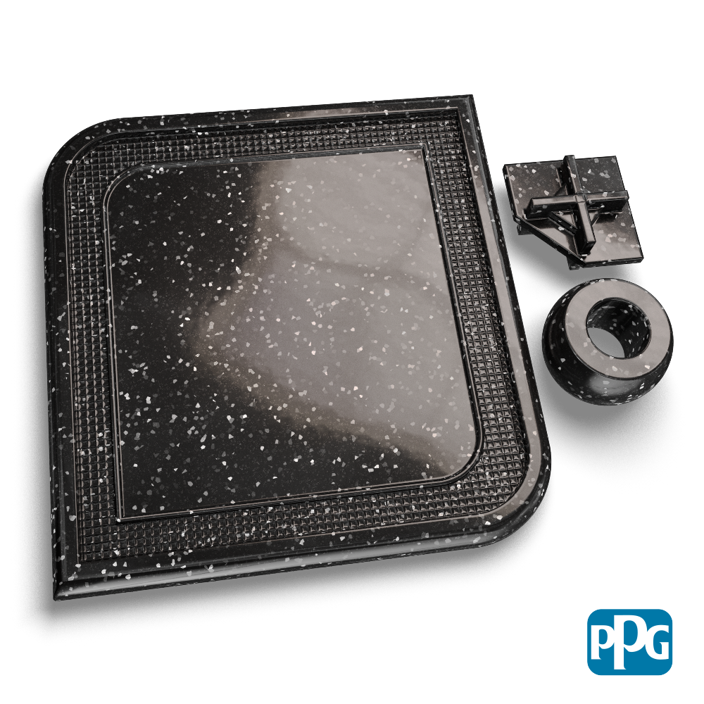 Black Starlight Powder Coating