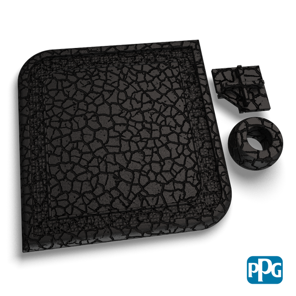 Black Cracked Ice Powder Coating
