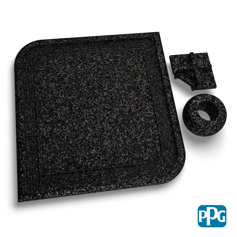Small Batch PPG Powder Coatings BLACK MATTE CRINKLE