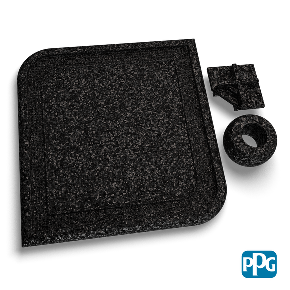 BLACK MATTE CRINKLE PANEL