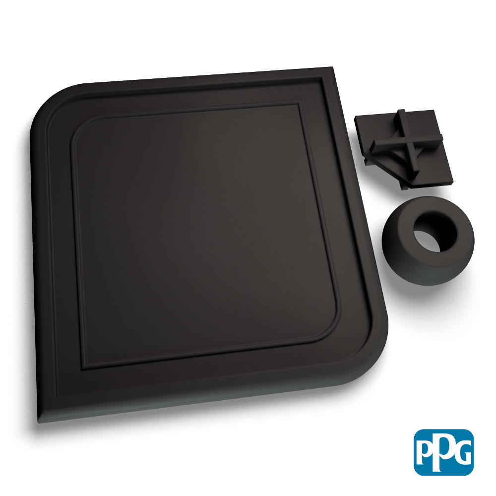 BLACK TEXTURE powder coating color swatch image