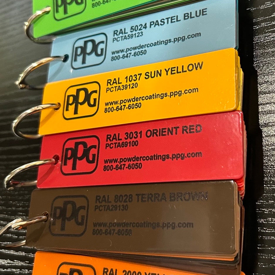 RAL Color Sample Book 191 RAL Powder Coated Metal Panels PPG Powder